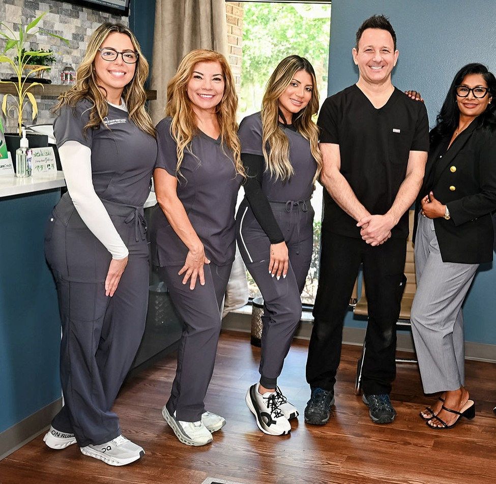 Dr. Matthew Jackson with members of the Jackson Dentistry team at the practice in Eustis, Florida